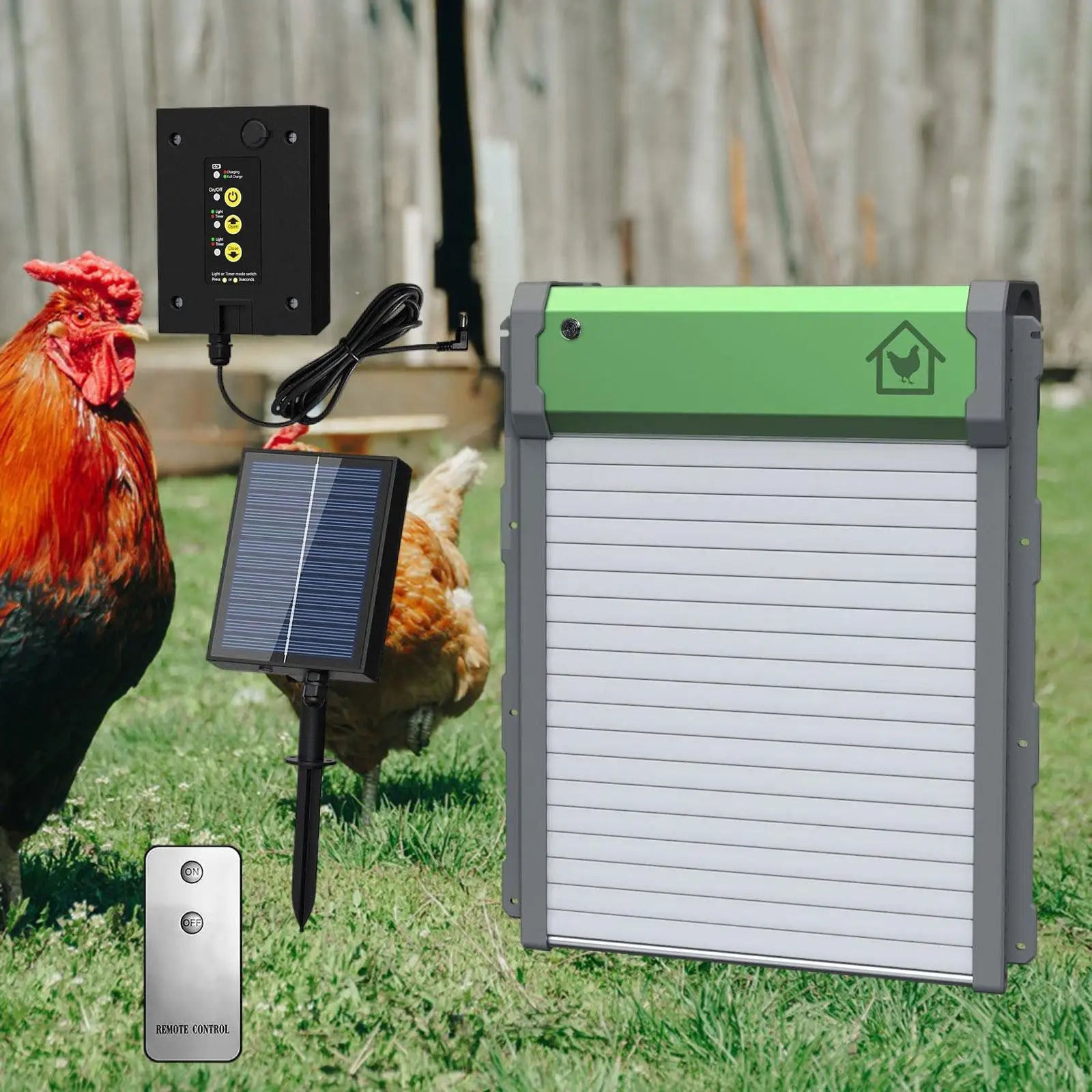 AutoHatch Guard | Automatisch kippenluik met afstandsbediening en lichtsensor