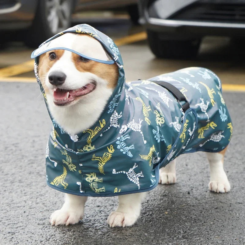 Waterdichte hondenregenjas voor regenachtige dagen, geschikt voor puppy's, Corgi's en Shiba Inu's