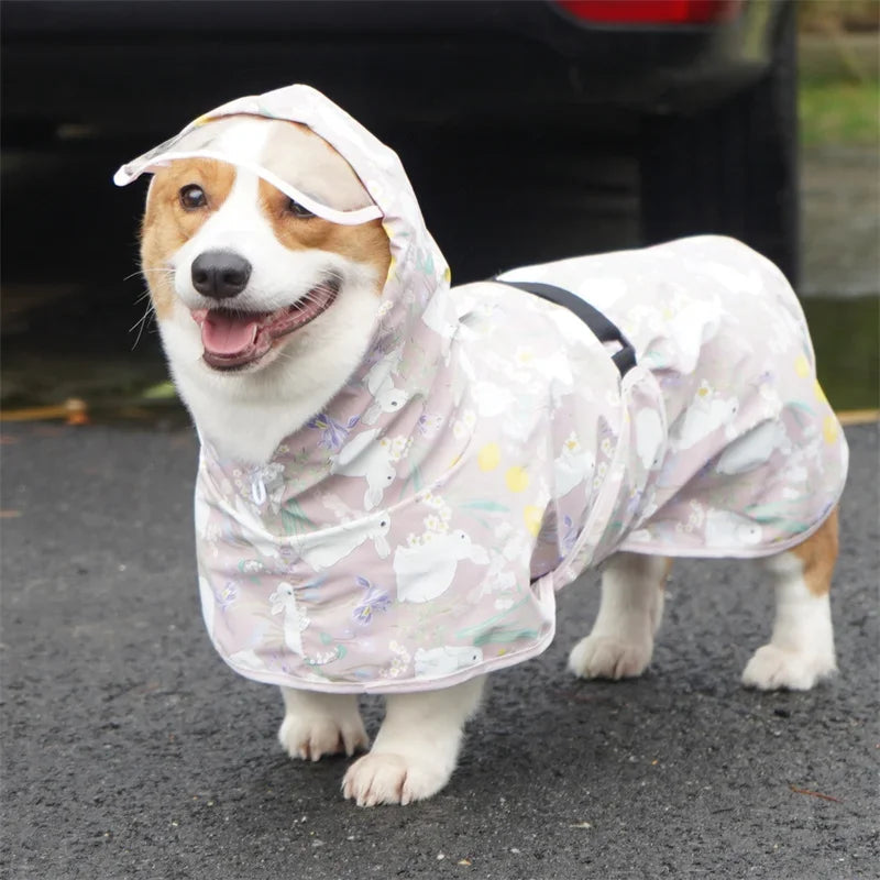 Waterdichte hondenregenjas voor regenachtige dagen, geschikt voor puppy's, Corgi's en Shiba Inu's