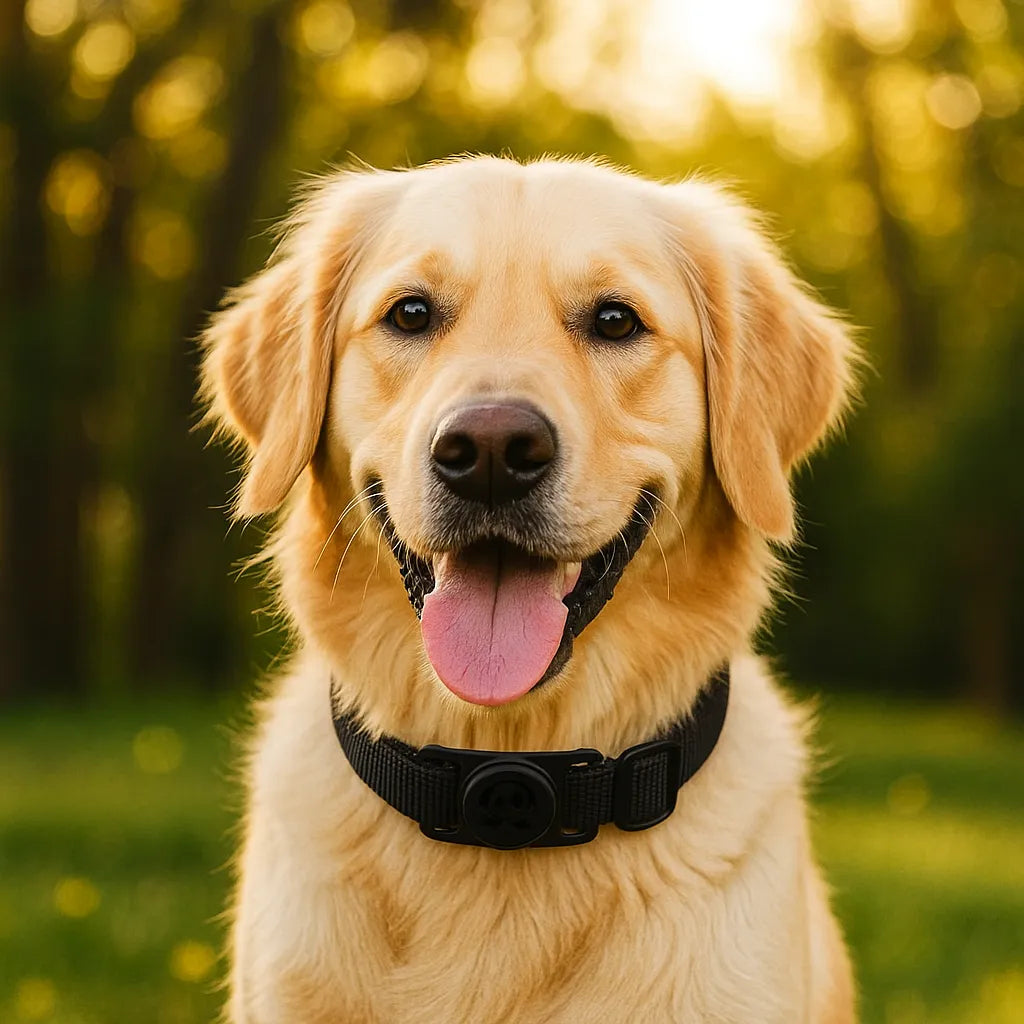 Halsband met houder voor AirTag om honden eenvoudig te volgen en te lokaliseren