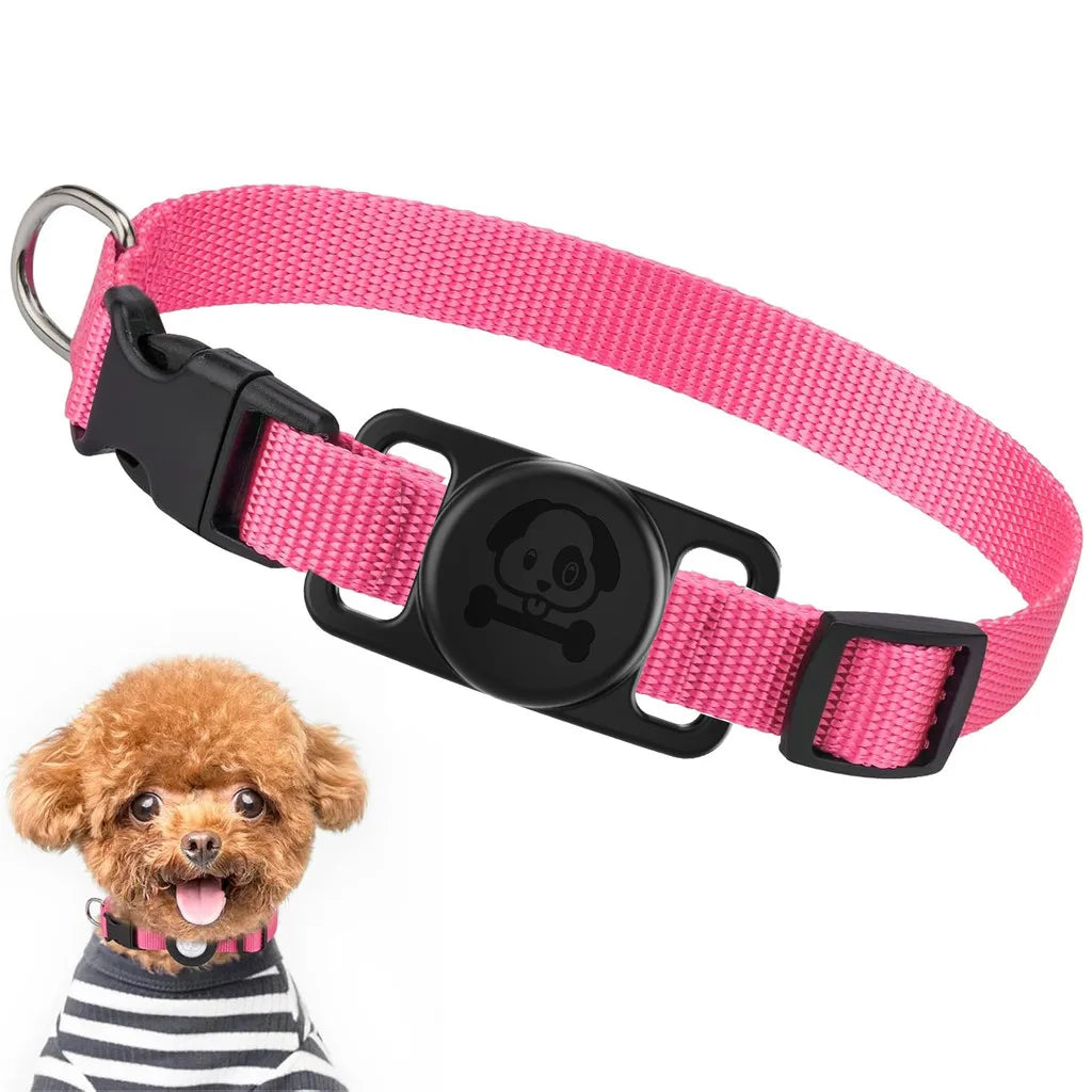 Halsband met houder voor AirTag om honden eenvoudig te volgen en te lokaliseren