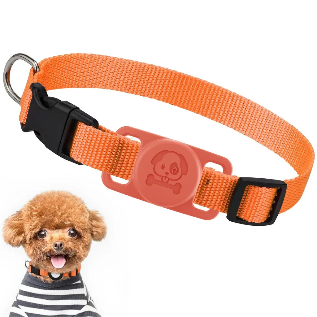 Halsband met houder voor AirTag om honden eenvoudig te volgen en te lokaliseren