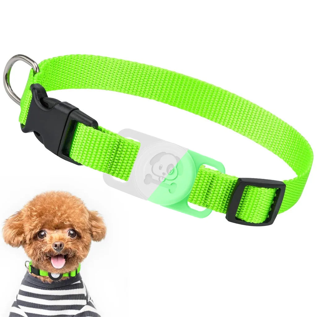 Halsband met houder voor AirTag om honden eenvoudig te volgen en te lokaliseren