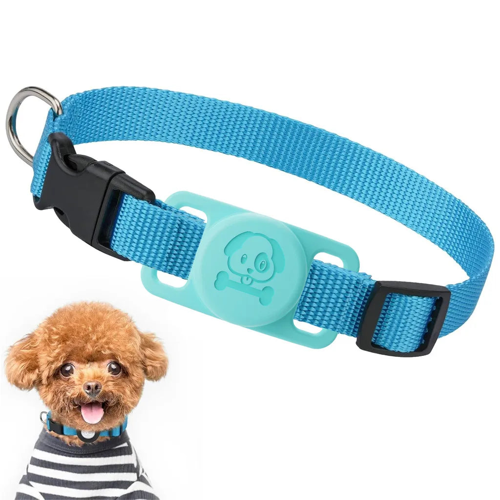 Halsband met houder voor AirTag om honden eenvoudig te volgen en te lokaliseren