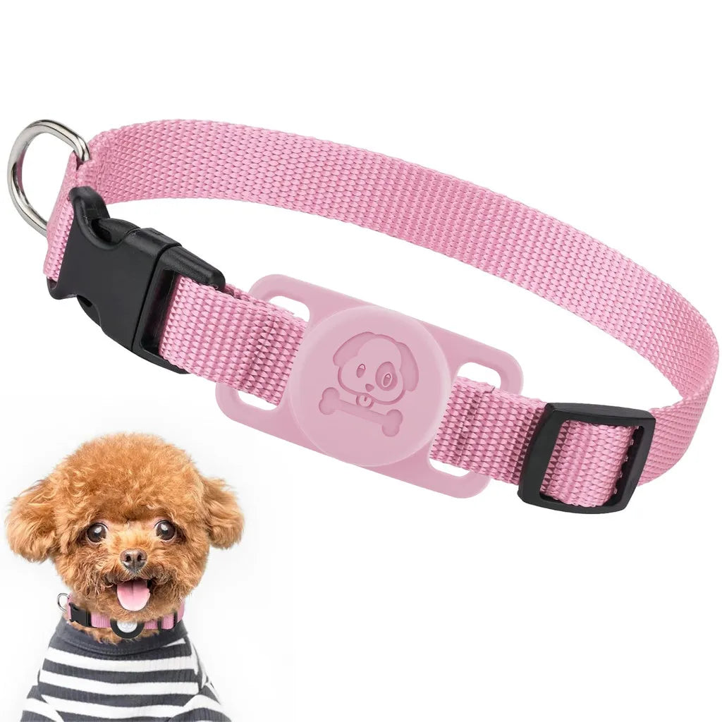 Halsband met houder voor AirTag om honden eenvoudig te volgen en te lokaliseren