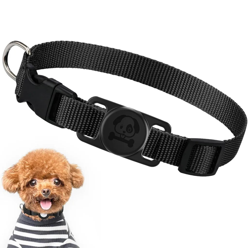 Halsband met houder voor AirTag om honden eenvoudig te volgen en te lokaliseren