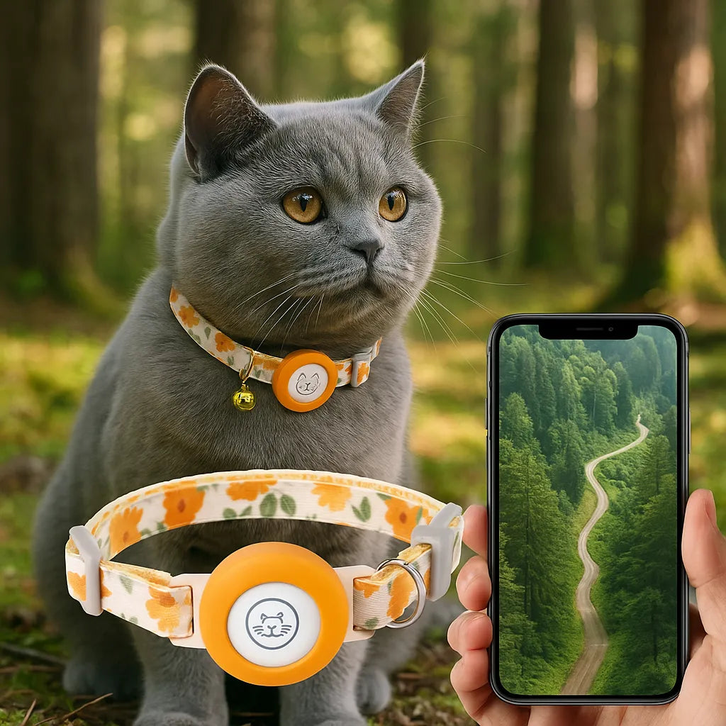 Kattenhalsband geschikt voor AirTag en GPS-tracking voor extra veiligheid