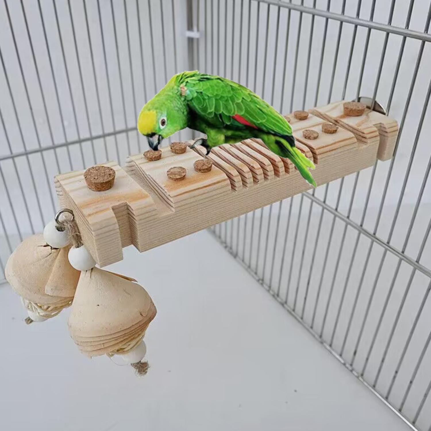 Natuurlijke houten kauwplank voor vogels, ideaal voor het onderhouden van gezonde snavels