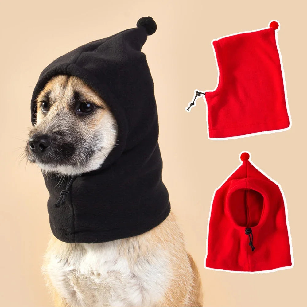 Warme hondenpet met trekkoord, winddicht en comfortabel voor de winter