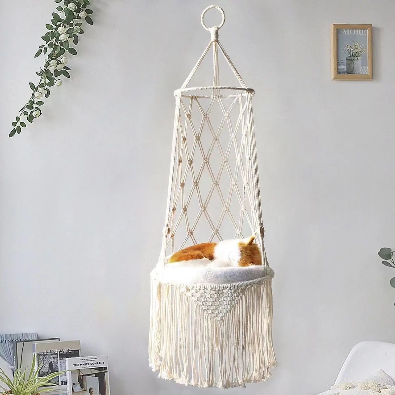 Katoenen hangmand voor katten, zwevend ontwerp voor ultiem comfort
