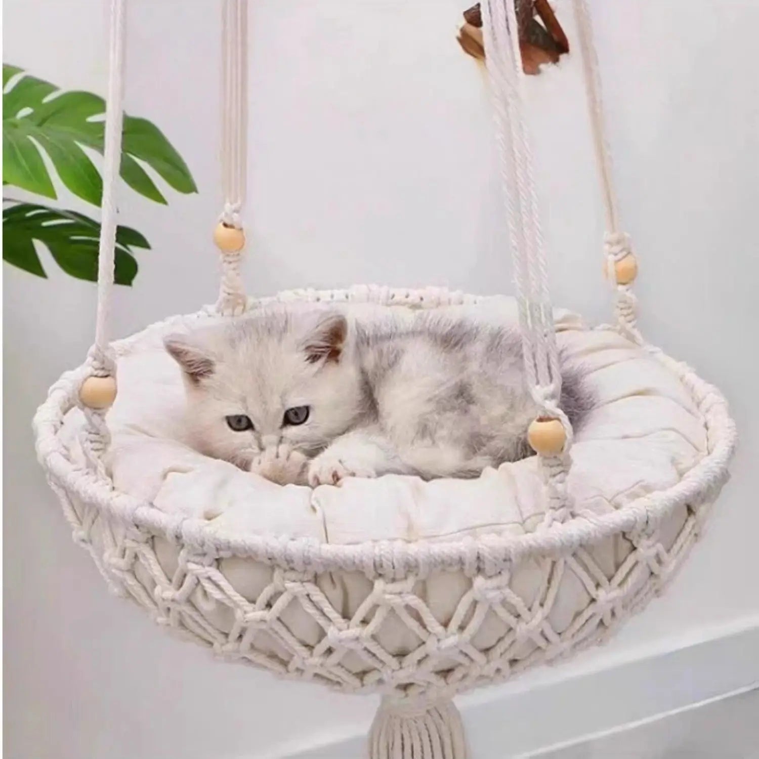 Katoenen hangmand voor katten, zwevend ontwerp voor ultiem comfort