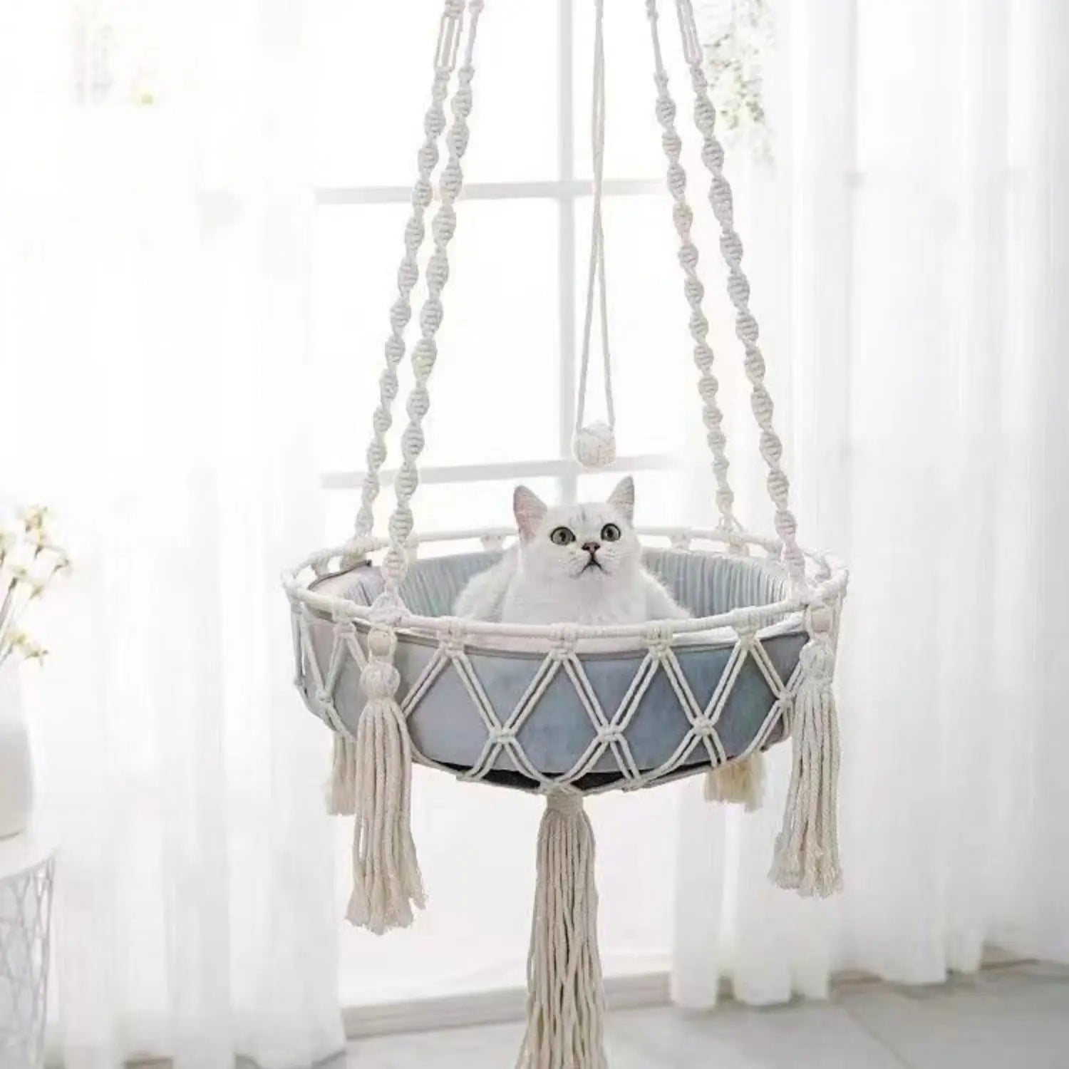 Katoenen hangmand voor katten, zwevend ontwerp voor ultiem comfort